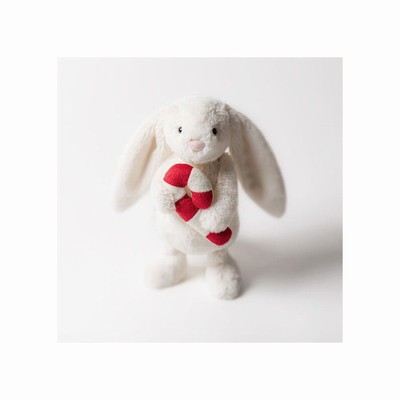 Jellycat Bashful Bunny with Candy Cane Australia | 438216VTW